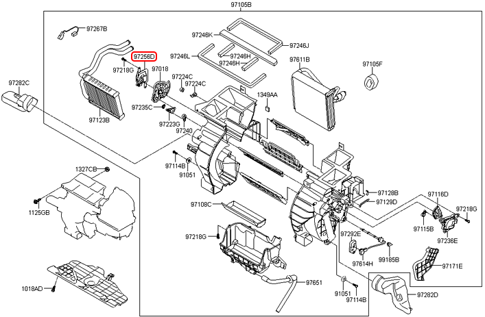 Mô tơ chỉnh quạt dàn lạnh chính hãng HYUNDAI | 971542H000 tại HCM