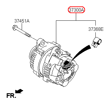 Máy phát KIA Sedona 3.3 máy xăng, 373003C510,chính hãng KIA HCM