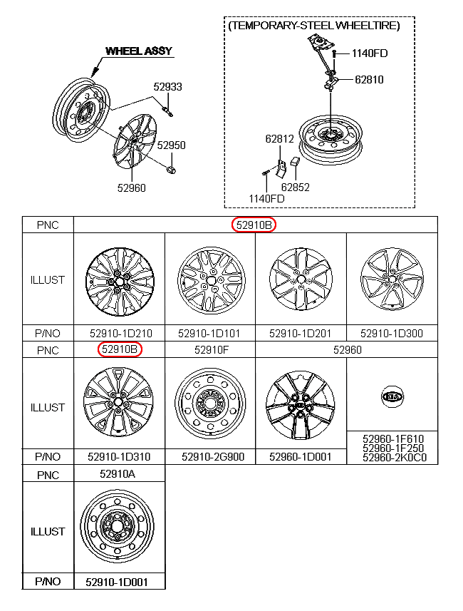 Mâm đúc KIA Carens, 529101D201T157,chính hãng KIA HCM