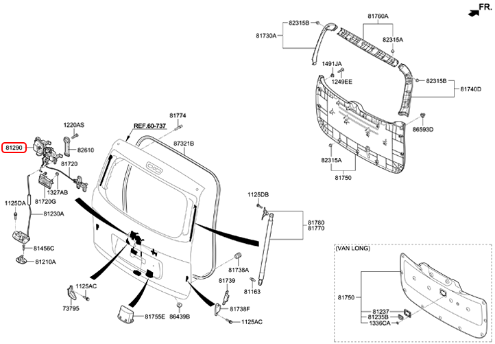 Ổ khóa cốp sau chính hãng HYUNDAI | 812904H000 tại HCM