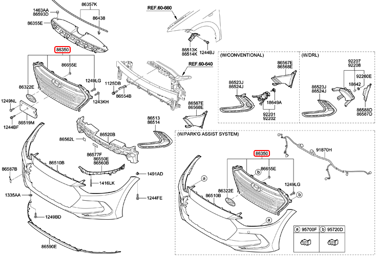 Ga lăng chính hãng HYUNDAI | 86350F2110 tại HCM