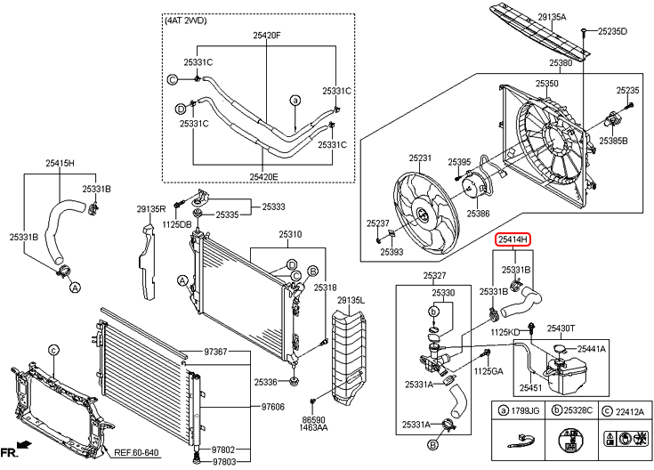 Ống két nước chính hãng HYUNDAI 1.0 | 25414B4000 tại HCM