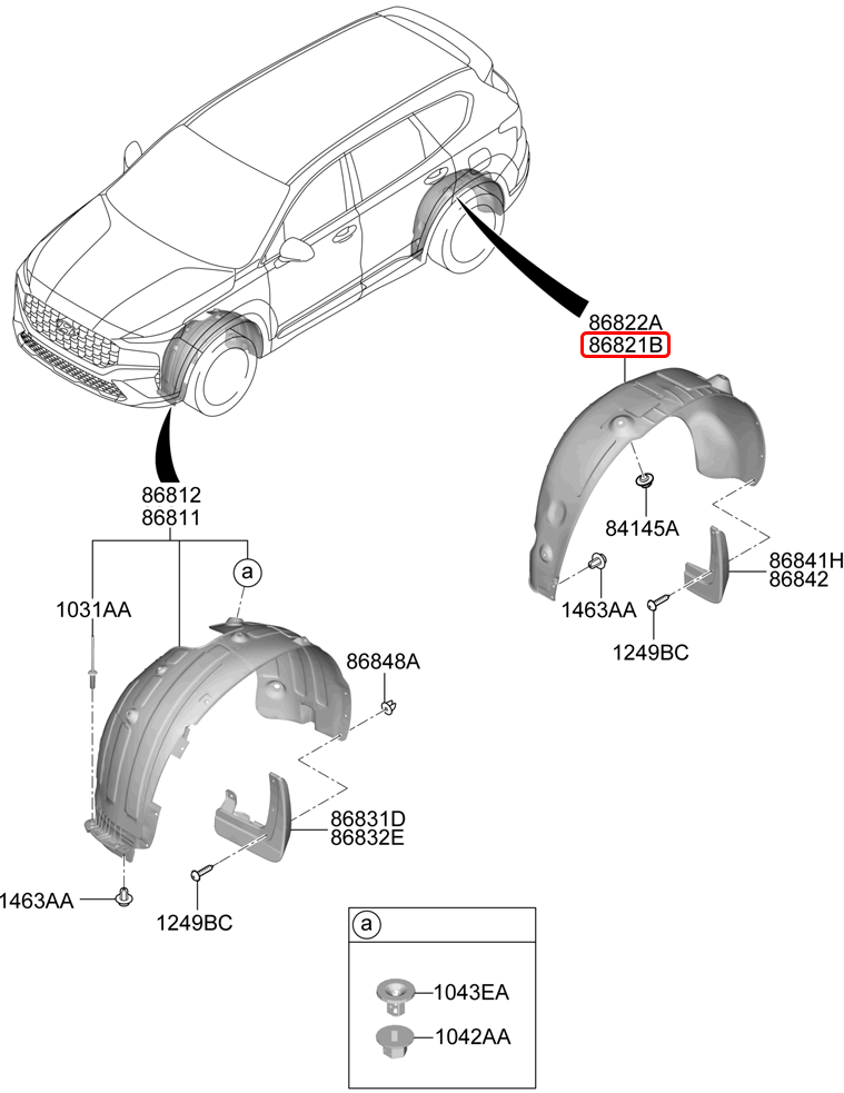 Lòng dè sau chính hãng HYUNDAI LH | 86821S1500 tại HCM