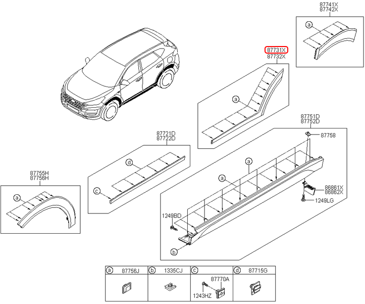 Cua vè sau chính hãng HYUNDAI LH | 87731D3000CA tại HCM