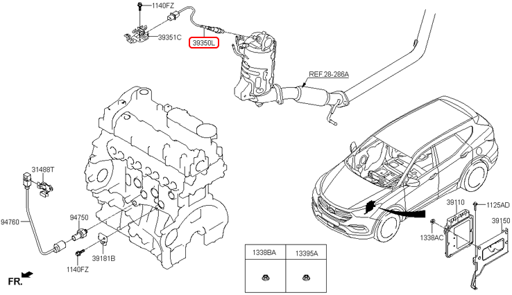 Cảm biến oxy chính hãng HYUNDAI | 393502F610 tại HCM