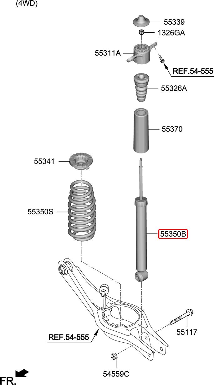 Nhún sau chính hãng HYUNDAI | 55307J9400 tại HCM