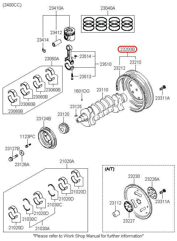 Bánh đà Starex 06, 2321038400, HYUNDAI HCM, KIA HCM, chính hãng HYUNDAI