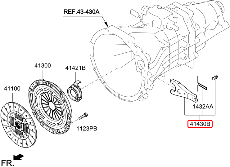 Càng lừa bi tê chính hãng HYUNDAI | 414134A010 tại HCM