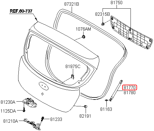 Ty cốp sau chính hãng HYUNDAI LH | 817704N000 tại HCM