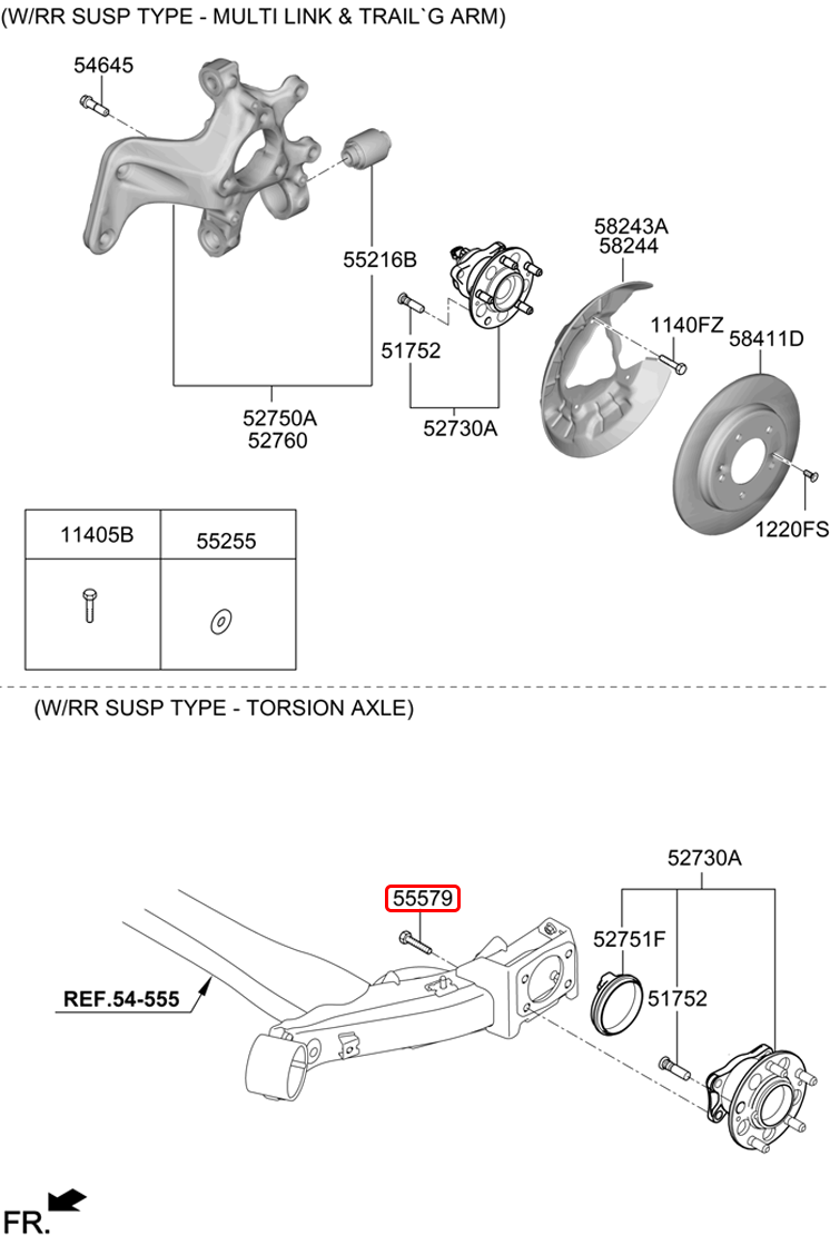 Bu lông cầu sau chính hãng HYUNDAI | 52735F2000 tại HCM