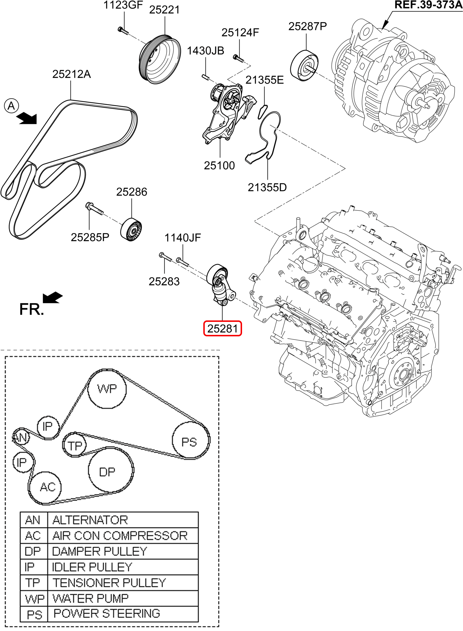 Cụm tăng tổng chính hãng HYUNDAI | 252813C100