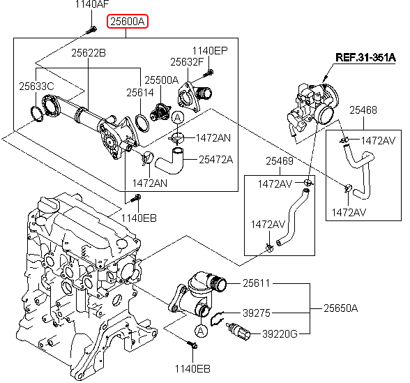 Co nước van hằng nhiệt chính hãng HYUNDAI | 2560005010 tại HCM