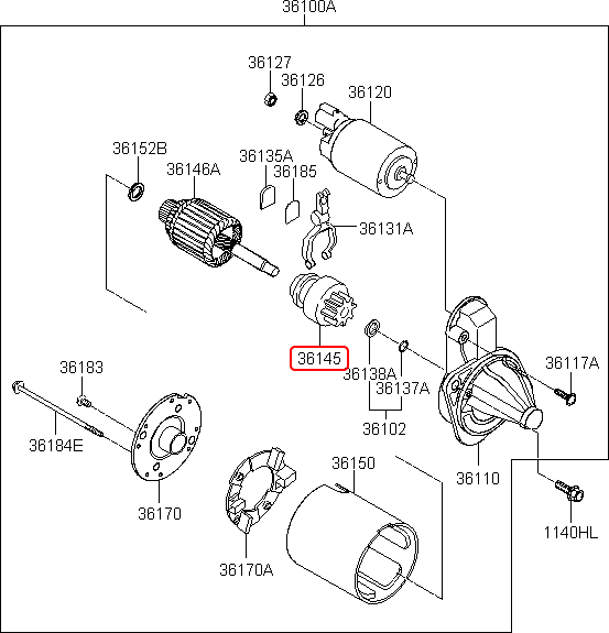 Nhông đề chính hãng HYUNDAI KIA | 3613911140 tại HCM