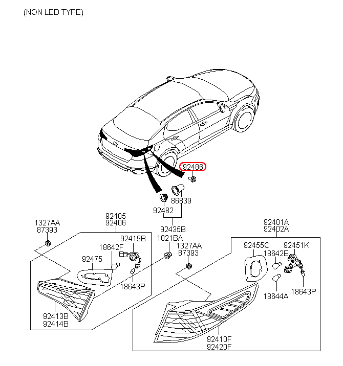 Vít nhựa đèn lái KIA Optima, 924852H000,chính hãng KIA HCM