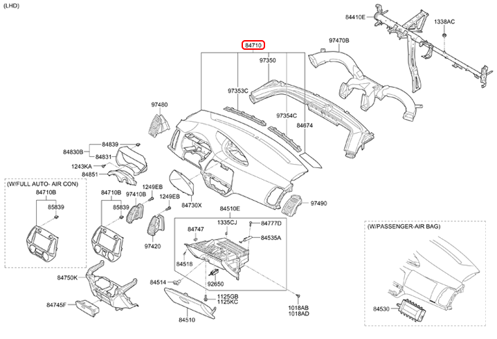 Táp lô chính hãng HYUNDAI | 847101J1509P tại HCM