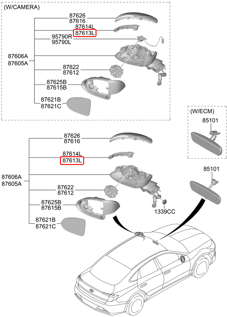 Đèn xi nhan chính hãng HYUNDAI LH | 87614L1000 tại HCM