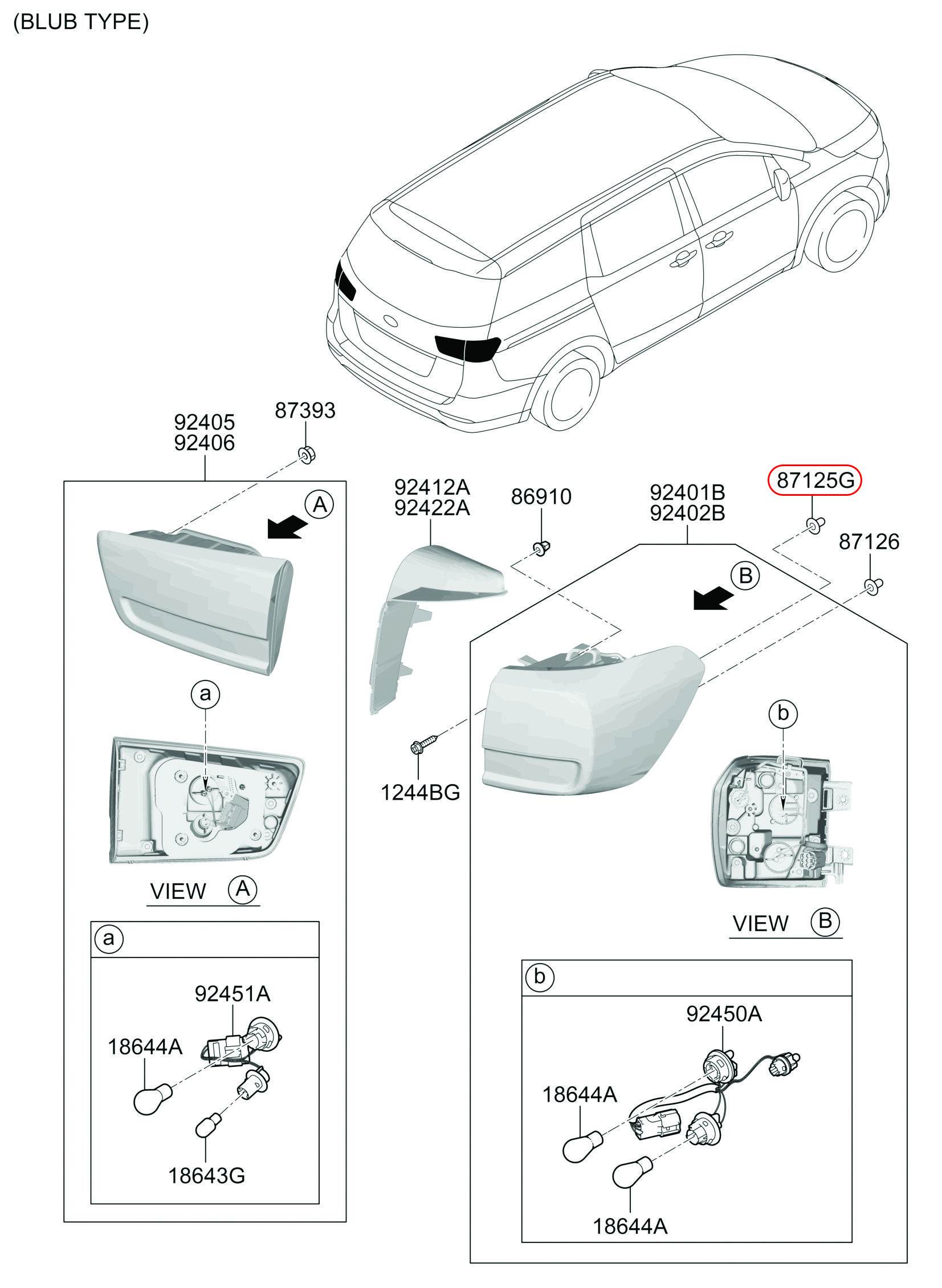 Vít nhựa đèn lái Carens, 871252E000, KIA HCM, HYUNDAI HCM, chính hãng KIA