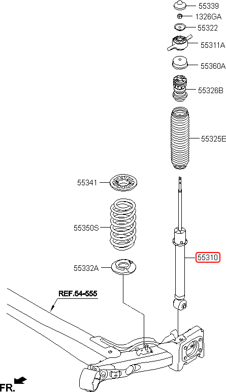 Nhún sau chính hãng HYUNDAI | 55310H6000 tại HCM