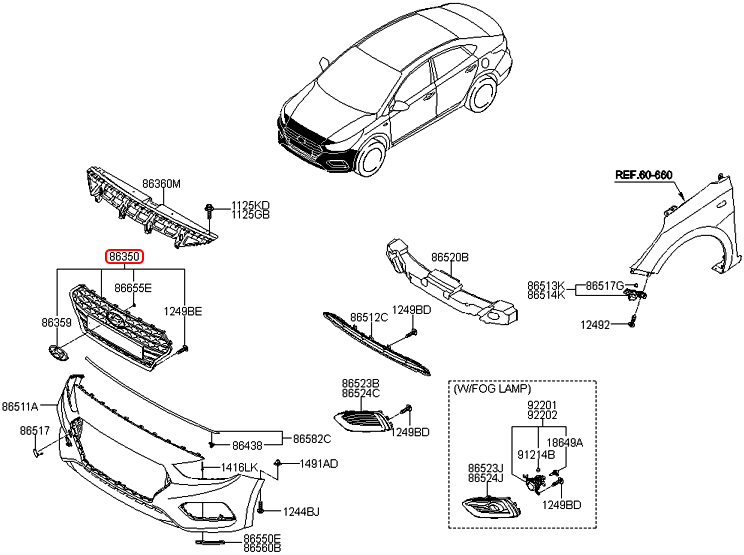 Ga lăng chính hãng HYUNDAI | 86350H6000 tại HCM