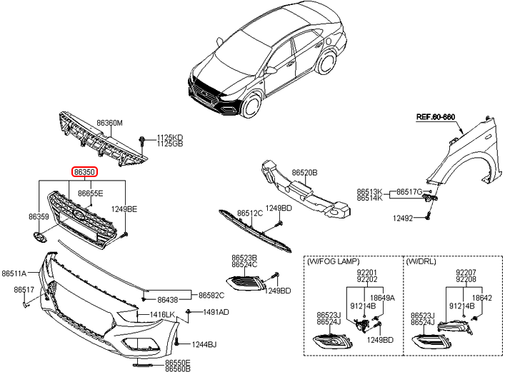 Ga lăng chính hãng HYUNDAI | 86350H6010 tại HCM