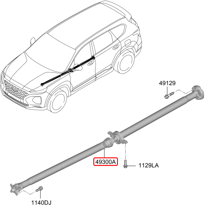 Cây láp dọc chính hãng HYUNDAI | 49300S1050 tại HCM