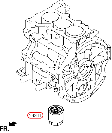 Lọc nhớt chính hãng HYUNDAI | 2630002503 tại HCM