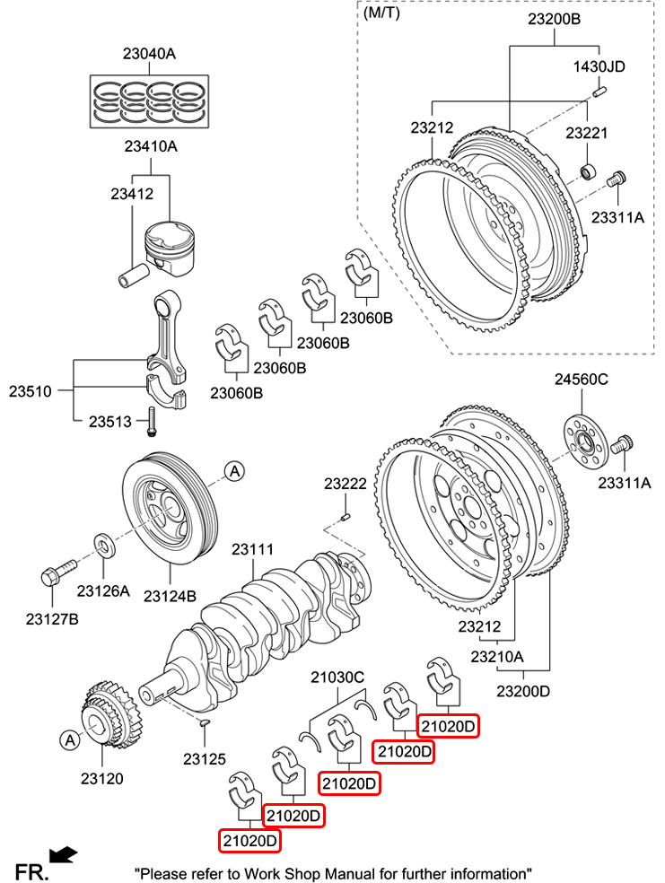 Miểng cốt máy chính hãng HYUNDAI | 210202G101 tại HCM