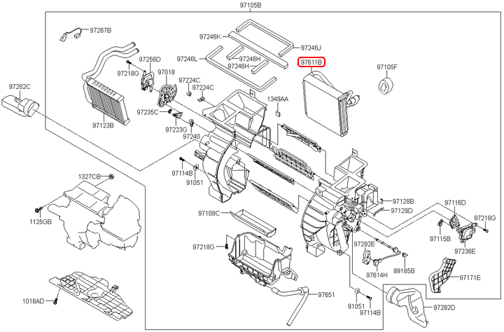 Dàn lạnh trước chính hãng HYUNDAI | 971392H000 tại HCM