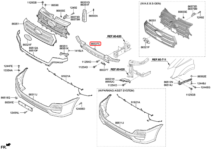 Xương cản trước chính hãng HYUNDAI | 8653959000 tại HCM