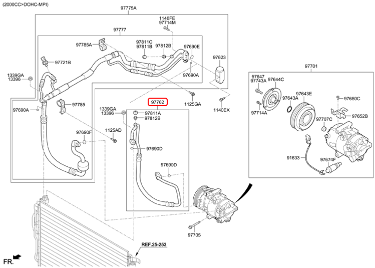 Ống ga cao áp chính hãng HYUNDAI | 97762F2000 tại HCM