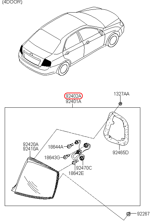 Đèn lái KIA Cerato 2006 RH, 924022F310, 924022F311, chính hãng KIA HCM phụ tùng kaizen