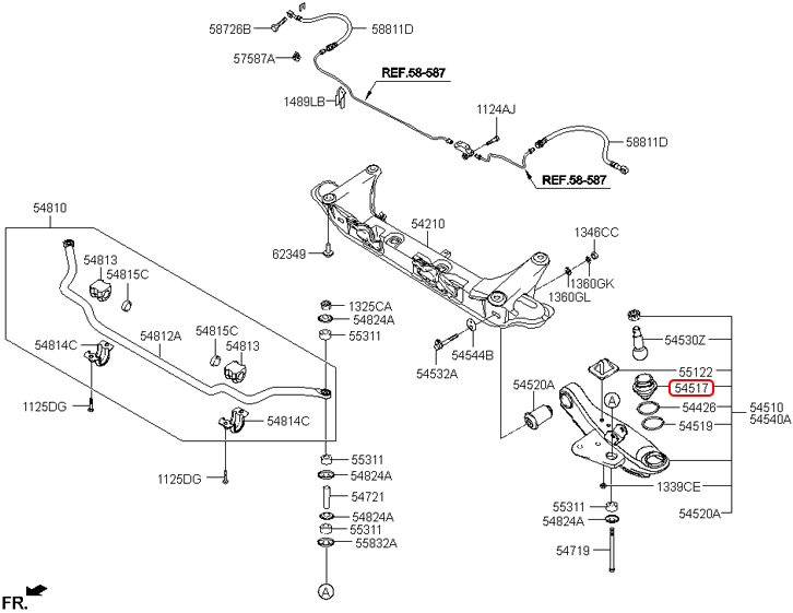 Cao su chụp bụi rô tuyn chính hãng HYUNDAI dưới | 545294F000 tại HCM