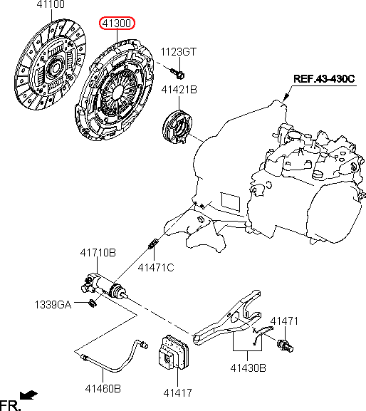 Mâm ép KIA Forte 6 số, 4130026010, chính hãng KIA HCM