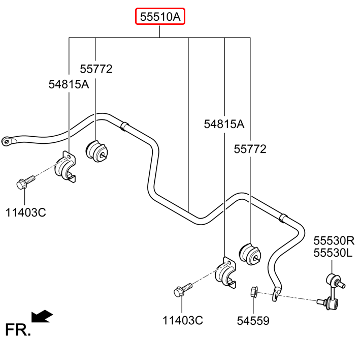 Thanh cân bằng sau chính hãng HYUNDAI | 555104H100 tại HCM