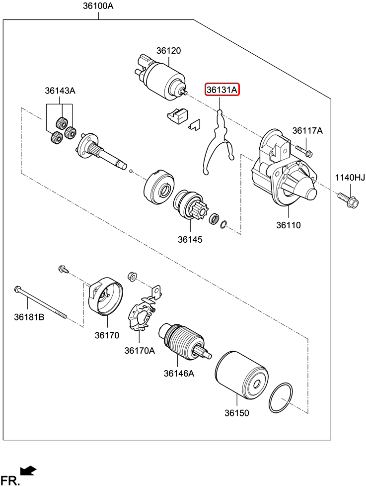 Càng gạt máy đề chính hãng HYUNDAI | 3613104700 tại HCM