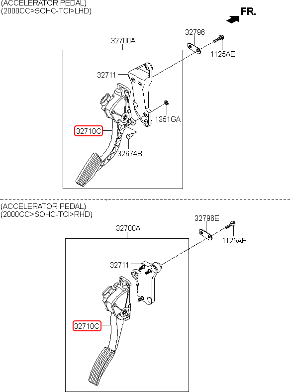 Chân ga chính hãng KIA | 327101D200 tại HCM