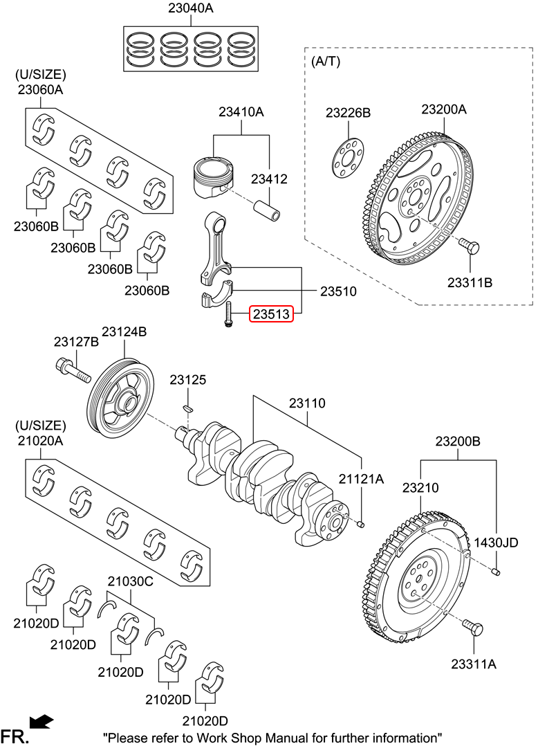 Bu lông tay dên chính hãng HYUNDAI | 235132A001 tại HCM