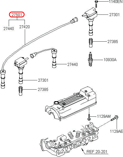 Dây phin Starex 06, 2750138B00, HYUNDAI HCM, KIA HCM, chính hãng HYUNDAI