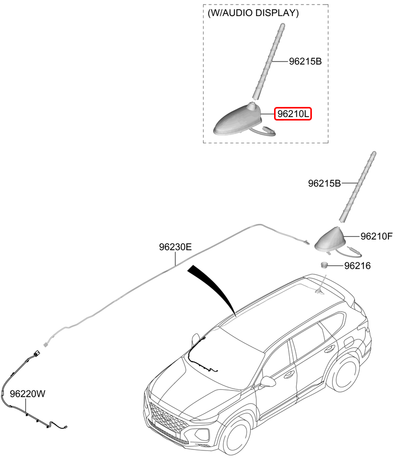 Đế ăng ten chính hãng HYUNDAI | 96210S1050CA tại HCM