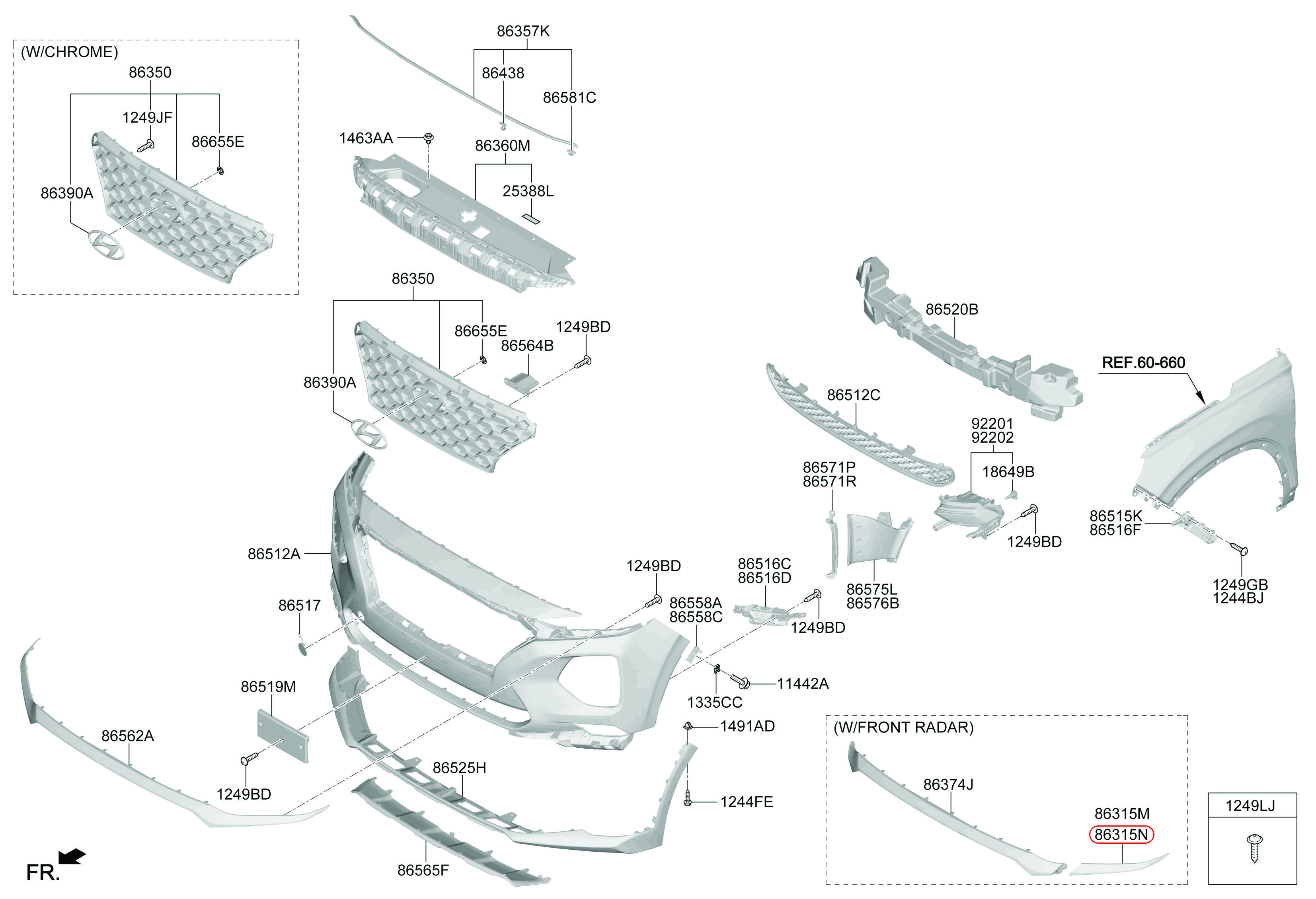 Nẹp capo Hyundai Santafe 19 RH, 86376S1030, HYUNDAI HCM, KIA HCM