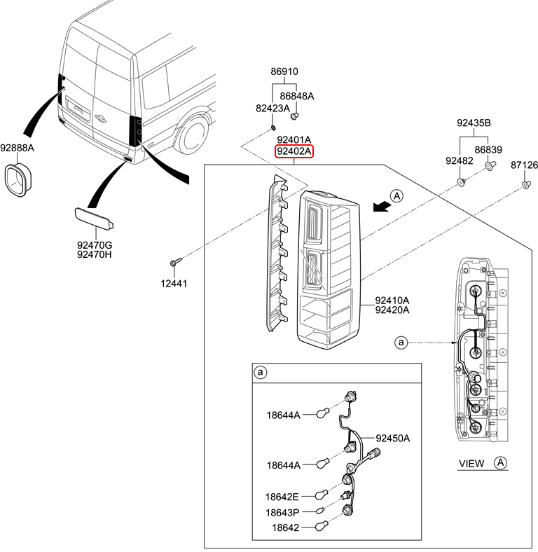 Đèn lái chính hãng HYUNDAI RH | 9240259100 tại HCM