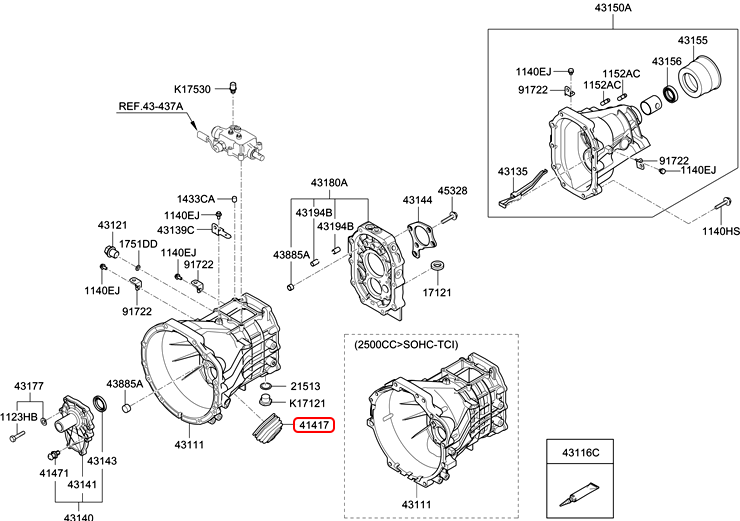 Chụp bụi càng lừa bi tê chính hãng HYUNDAI | 414274A000 tại HCM