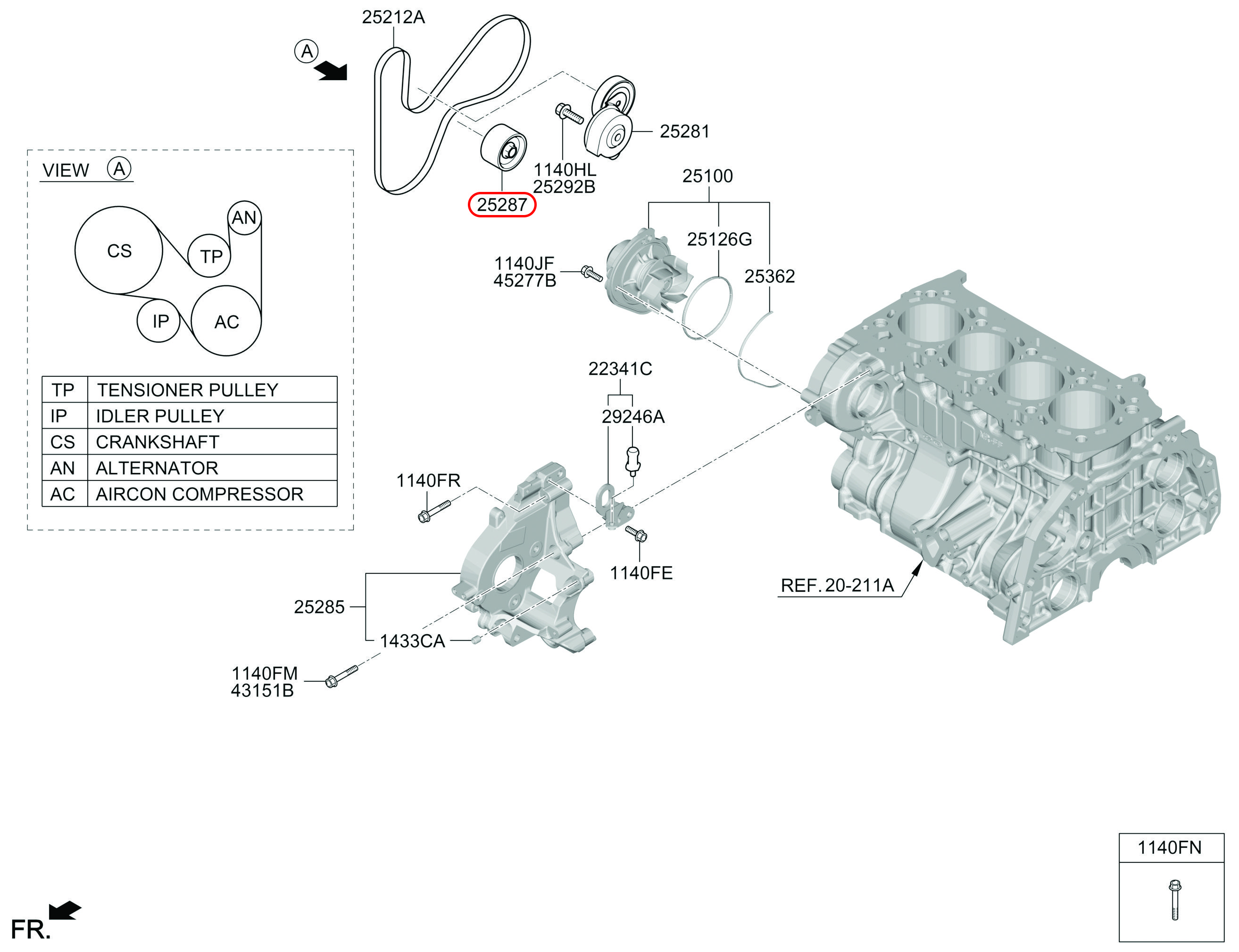 Bạc đạn tì chính hãng HYUNDAI, 252872R100, phụ tùng ô tô HYUNDAI, phụ tùng ô tô KIA, phụ tùng chính hãng HYUNDAI tại HCM, phụ tùng chính hãng KIA tại HCM