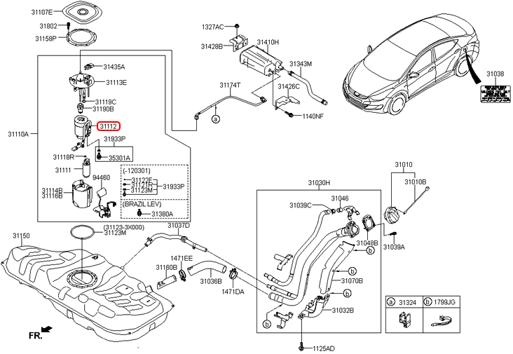 Lọc xăng chính hãng HYUNDAI | 311123R000 tại HCM