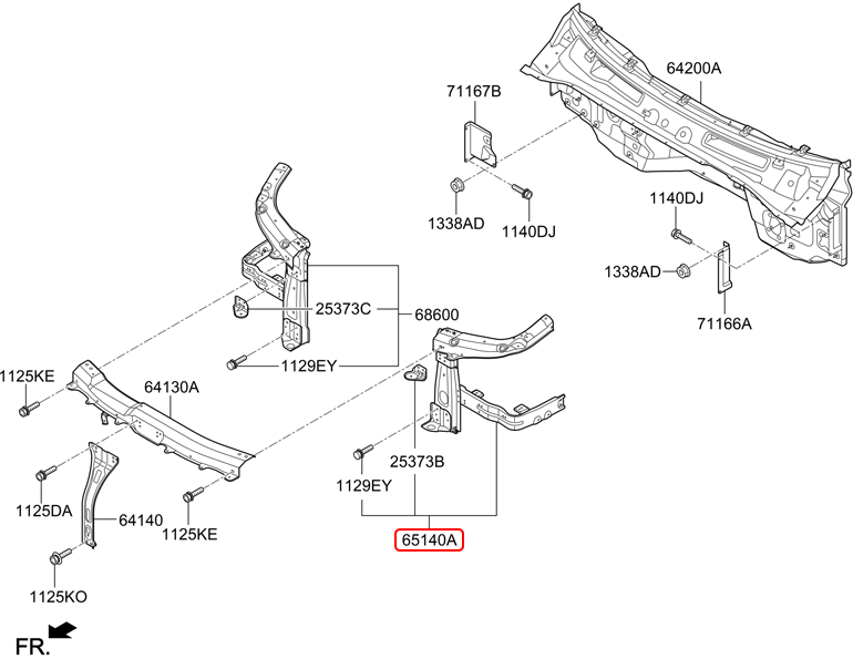 Khung xương đèn pha chính hãng HYUNDAI LH | 7162059000 tại HCM