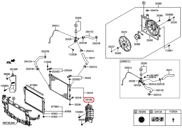 Che dàn nóng két nước KIA Cerato 16 LH, 29136A7500,chính hãng KIA HCM