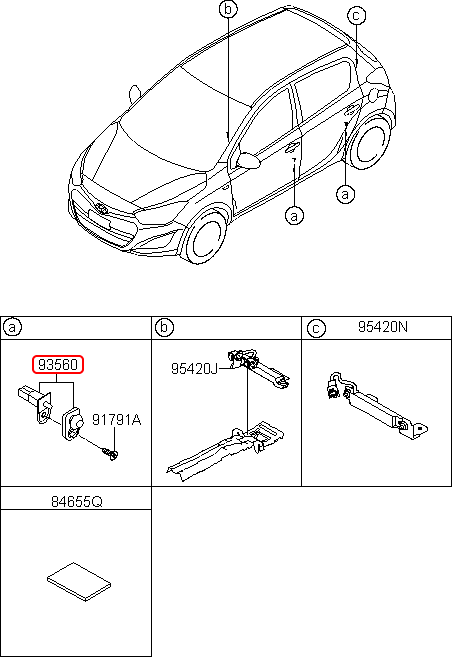 Công tắc báo đóng cửa chính hãng HYUNDAI | 935601J000 tại HCM