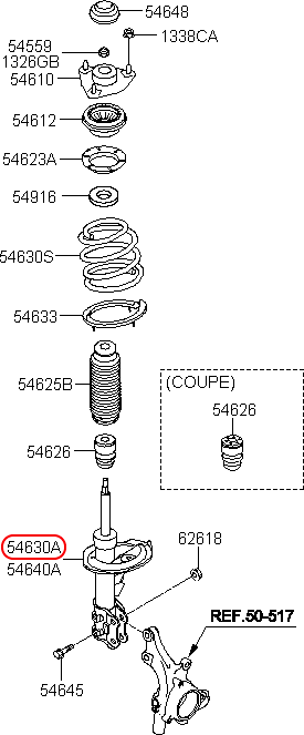 Nhún trước chính hãng KIA RH | 546612F400