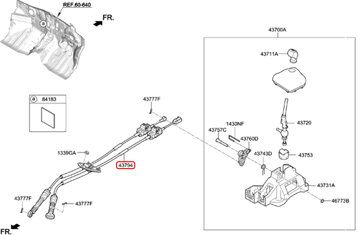 Dây số chính hãng HYUNDAI MT | 43794C4900 tại HCM