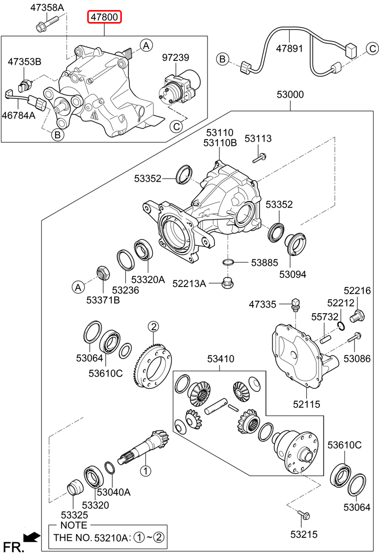 Bộ khớp nối cầu sau chính hãng HYUNDAI | 478003B520 tại HCM